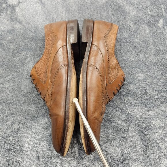 MEZLAN Genuine Ostrich Dress Shoes Mens 13M Derby Loafer brown lace-up oxford main image 11